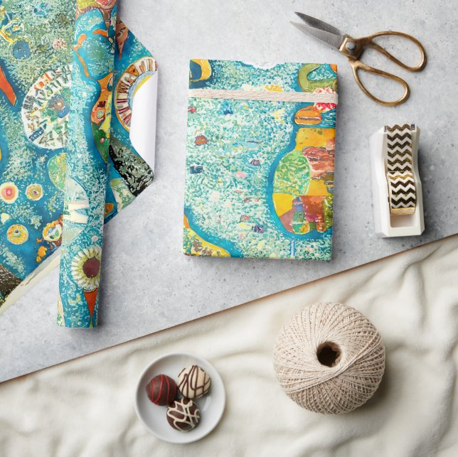 Papier Cadeau World Map  (Artisanat)