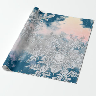 PAPIER CADEAU WRAPPING CADEAU WILSON BENTLEY FLAKES À NEIGE EN N