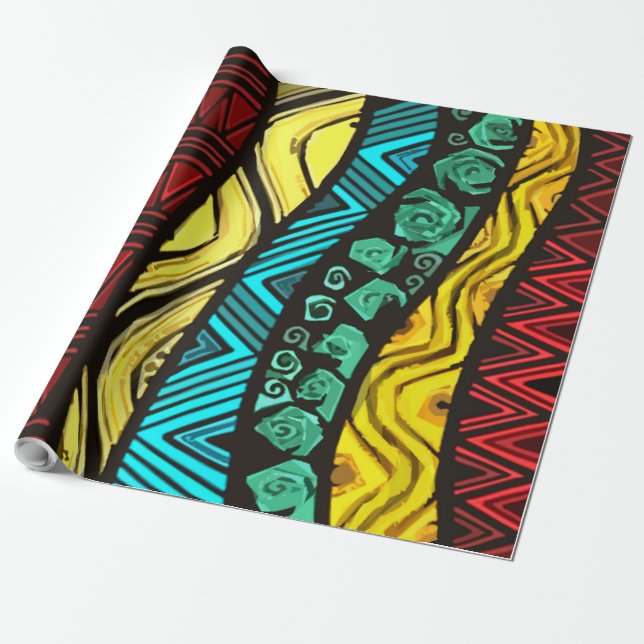 Papier Cadeau wrapping paper - african print (Déroulé)