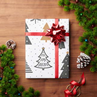 Papier Cadeau Wrapping Paper Christmas Winter Christmas Tree