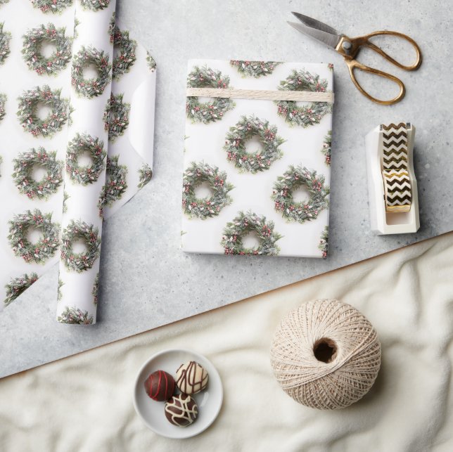 Papier Cadeau Wreath de Noël (Artisanat)