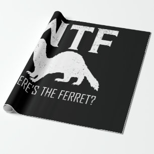 Papier Cadeau WTF Where's The Ferret Animal Venin