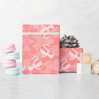 Papier Cadeau Wyvernes en rose