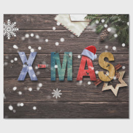 Papier Cadeau X-Mas rustiques et amusants
