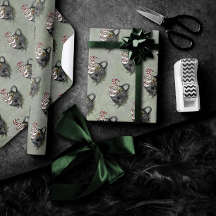 Papier Cadeau XMAS déplaisant Un Gros Crâne Très Gothique
