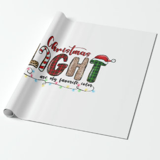 Papier Cadeau Xmas Gift Chritsmas Light Are My Favorite Color