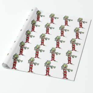 Papier Cadeau xmas zombie santa claus