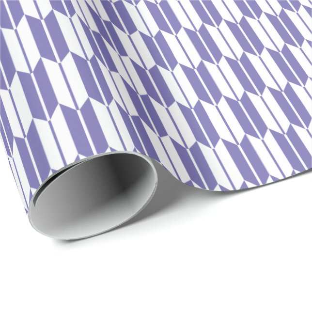 Papier Cadeau Yagasuri japon traditionnel motif bleu violet (Coin rond)