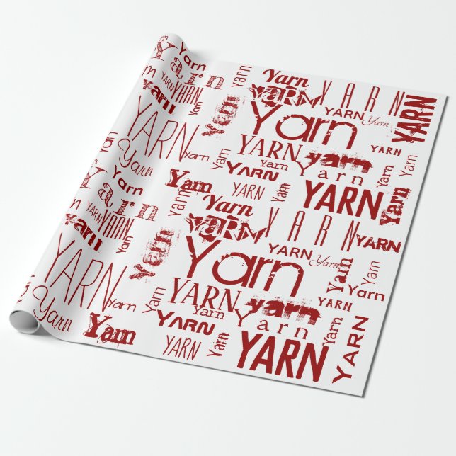 Papier Cadeau YARN ! Tricot de typographie (Déroulé)
