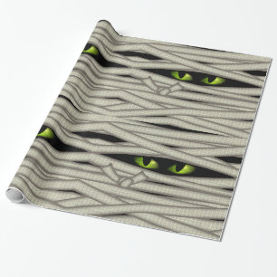 Papier Cadeau Yeux de maman Halloween Green ID685