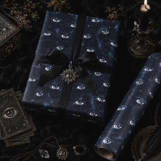 Papier Cadeau Yeux Mystiques Occultes Gothiques