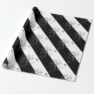 Papier Cadeau Yin Yang Black Lotus Blossom