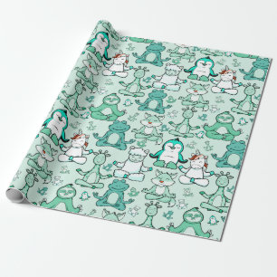 Papier Cadeau Yoga pose motif   Yoga sans couture motif 47