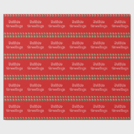 Papier Cadeau Yuletide Salutations papier d'enveloppement rouge