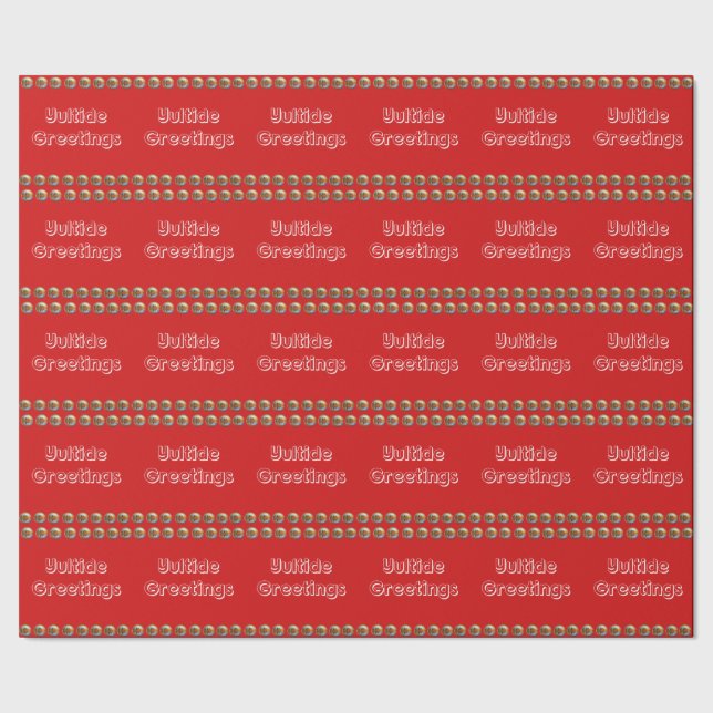 Papier Cadeau Yuletide Salutations papier d'enveloppement rouge (Couture)