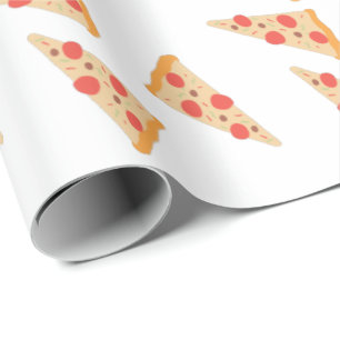 Papier Cadeau Yummy Pizza et Pepperoni Foodie Aquarelle Patch