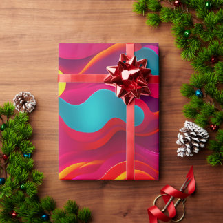 Papier Cadeau Zebra Strids vagues Motif arc-en-ciel de la Marine