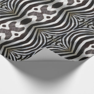 Papier Cadeau Zebra Stripes Motif Faune noire et blanche