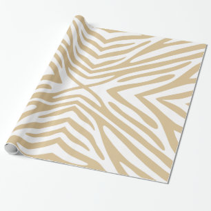 Papier Cadeau Zèbre neutre blond