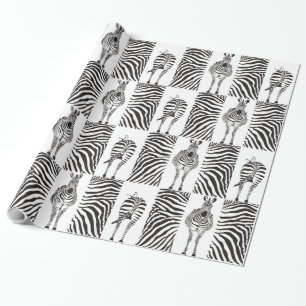 Papier Cadeau Zèbres de motif
