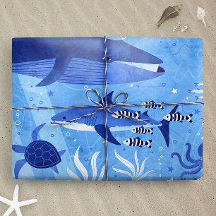 Papier Cadeau Zones de profondeur océanique - Animaux sous-marin