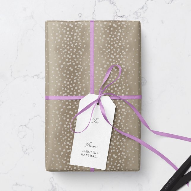 Papier Cadeau Zones naturelles Brown de chevreuils (animal print baby deer fawn spot patterned gift wrapping paper in natural warm beige)