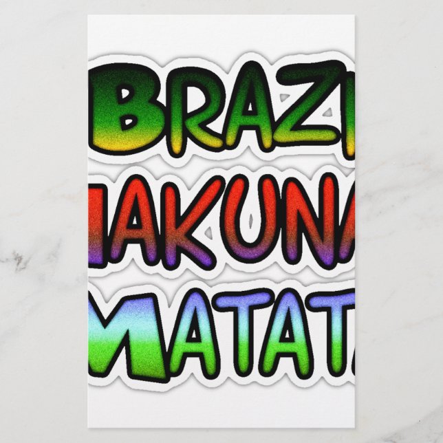 Papier Cadeaux Green Brazil Hakuna Matata (Devant)