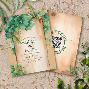 Papier Cadre BUDGET Code QR faire-part de mariage irlanda