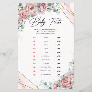 Papier Cadre floral or floral flou Eucalyptus Baby Traits
