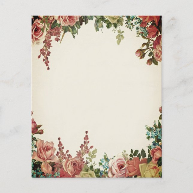 Papier Cadre floral vintage (Devant)