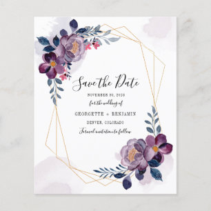 Papier Cadre Géométrique Budget Floral Violet Économisez 