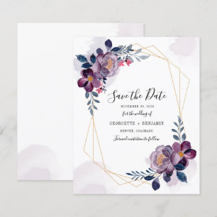 Papier Cadre Géométrique Budget Floral Violet Économisez