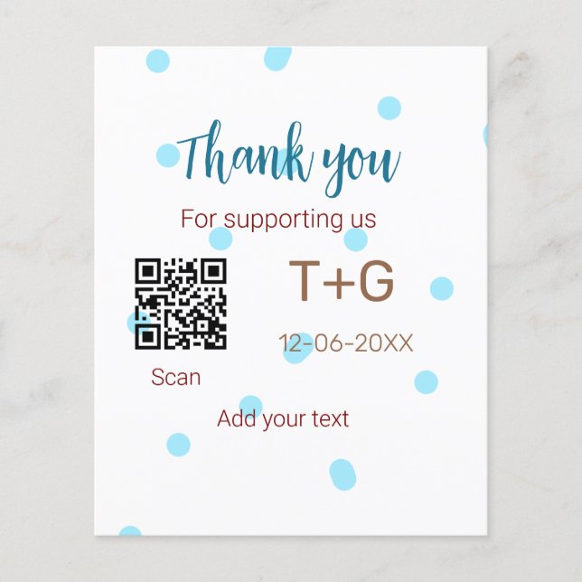 Papier Caisse de lune de miel Ajouter code Q R nom du cou (Devant)