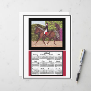 Papier Calendrier 2026 Dressage Cheval Équine Police de c