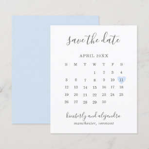 Papier Calendrier Budget Mariage Coeur Bleu Enregistrez l