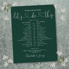 Papier Calendrier de mariage avec scénario Emerald Heart