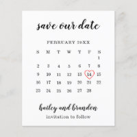 Calendrier Red Heart Budget Wedding Enregistrer la