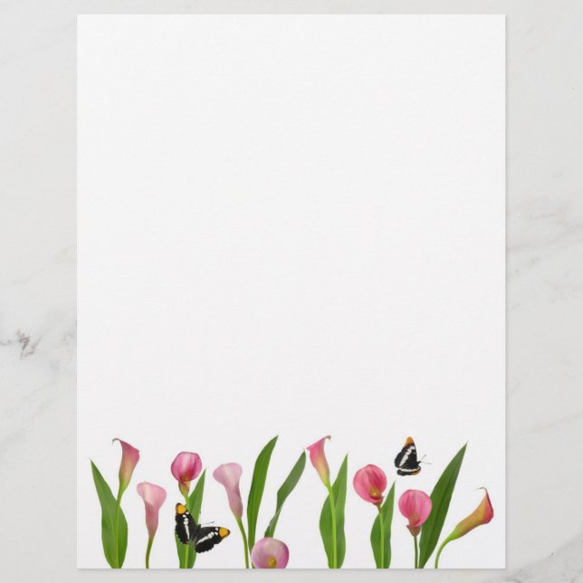 Papier Calla Lilies Rose (Devant)