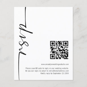 Papier Calligraphie budgétaire Code QR Mariage RSVP