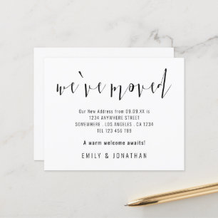 Papier Calligraphie budgétaire Nous Avons Déménagé Une No