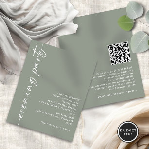 Papier Calligraphie du budget QR Sage Mariage Soirée