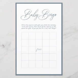 Papier Calligraphie minimaliste moderne Bingo bébé