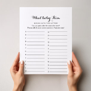 Papier Calligraphie moderne ABC Baby shower Jeu