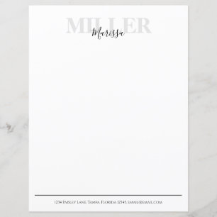 Papier Calligraphie moderne Nom simple du monogramme