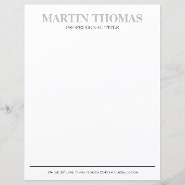 Papier Calligraphie moderne Simple Typographie Profession (Devant)