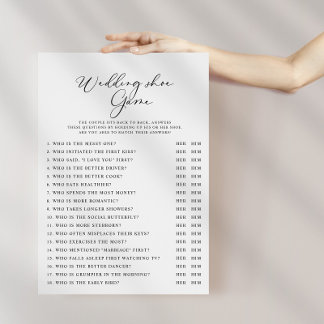 Papier Calligraphie noir et blanc Mariage jeu de chaussur