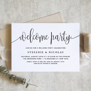 Papier Calligraphie noire Invitation de la fête de bienve