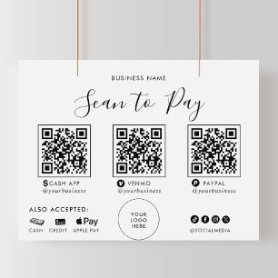 Papier Calligraphie officielle moderne QR Scan to Pay Sig