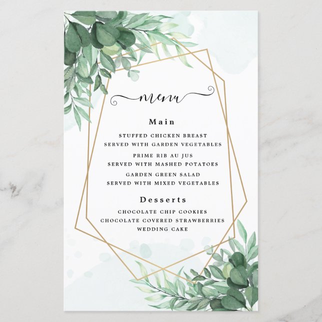 Papier Calligraphie simple végétation rustique (Devant)