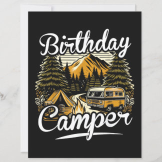 Papier Camping de campeur d'anniversaire